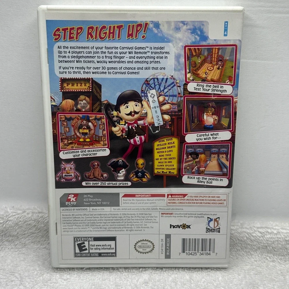 Nintendo Wii Game Lot: Carnival Games, Disney All Star, Kidz Bop, Deal No Deal